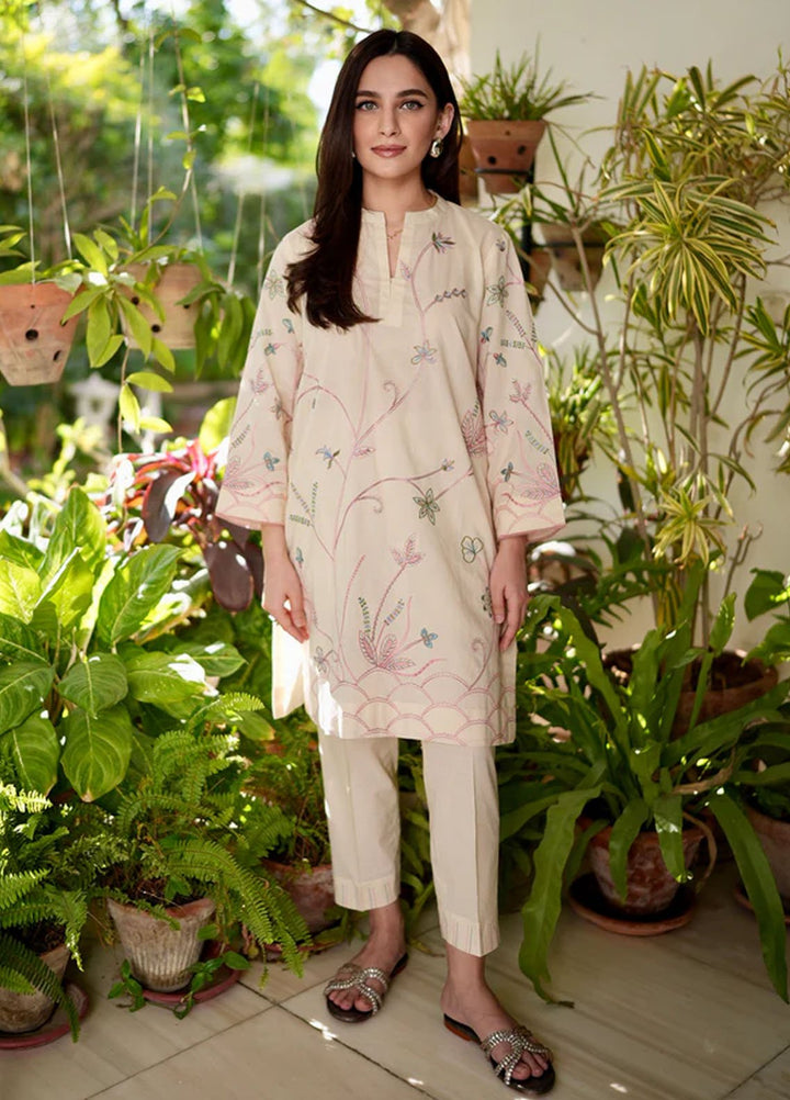 Sahar Pret Embroidered Cambric 2 Piece Suit Sepia garden