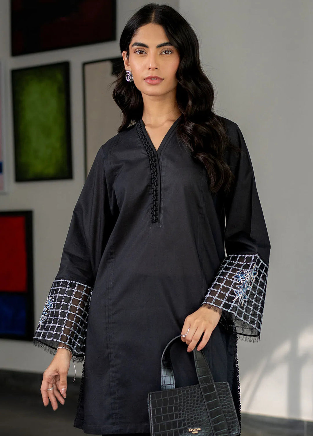 Sahar Pret Embroidered Cambric 2 Piece Suit SSEC-RR-04 Dark Ember