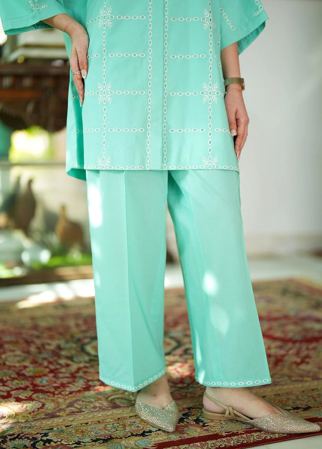 Sahar Pret Embroidered Cambric 2 Piece Suit Ssec-V2-Rk-04