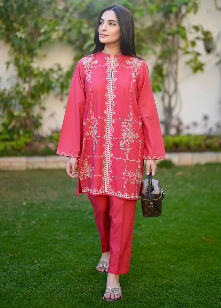 Sahar Pret Embroidered Cambric 2 Piece Suit Ssec-V3-Rk-03