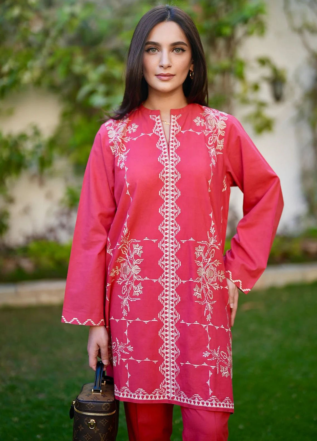 Sahar Pret Embroidered Cambric 2 Piece Suit Ssec-V3-Rk-03