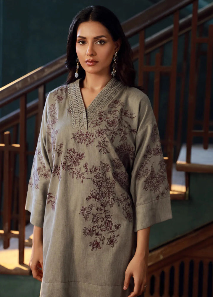 Sahar Pret Embroidered Cotton Silk 2 Piece Suit SSCS-SD-06 Mystic Ash