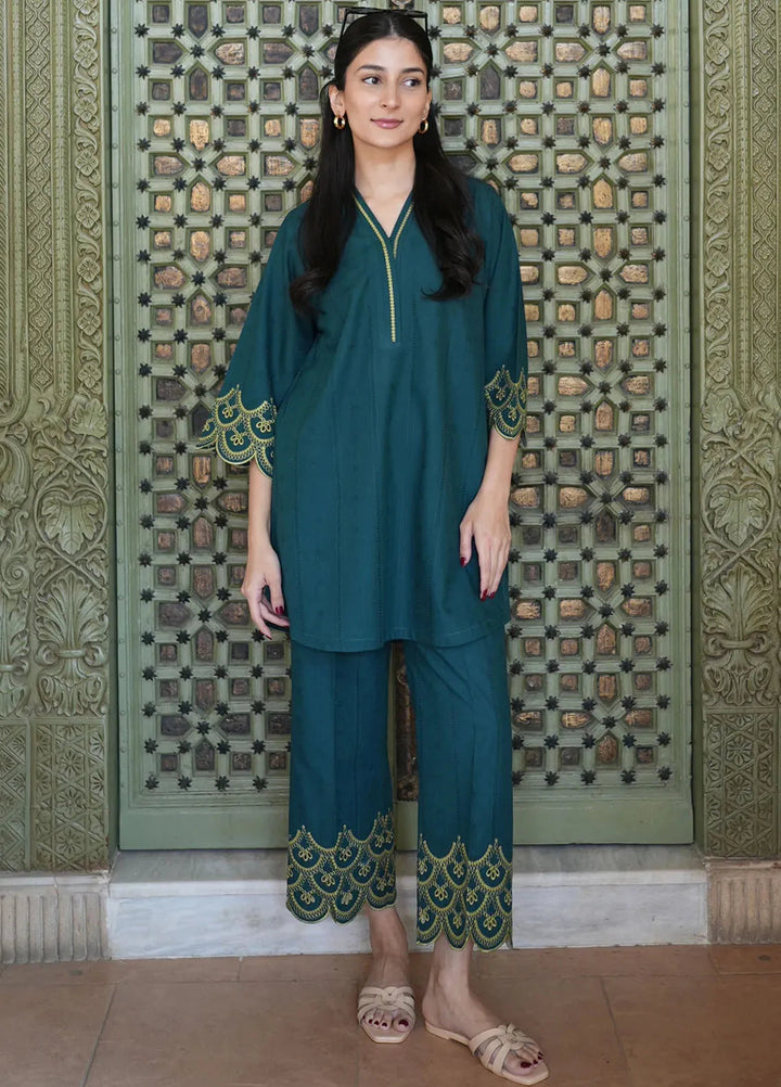 Sahar Pret Embroidered Jacquard 2 Piece Suit Meadowscape