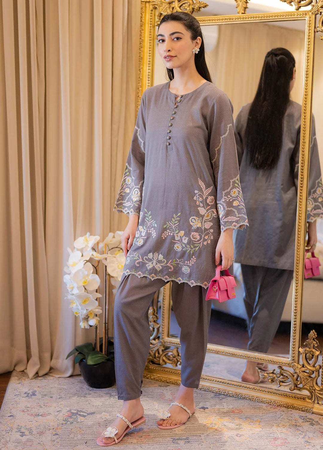 Sahar Pret Embroidered Jacquard 2 Piece Suit Ssed-Rk-03