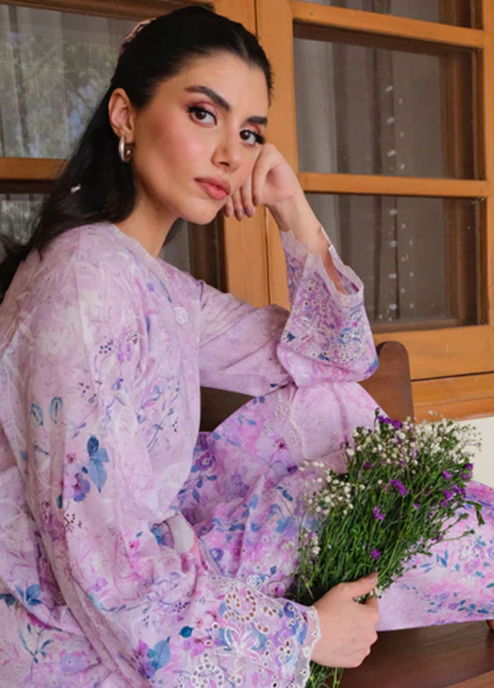Sahar Pret Embroidered Lawn 2 Piece Suit Lilac Dreams