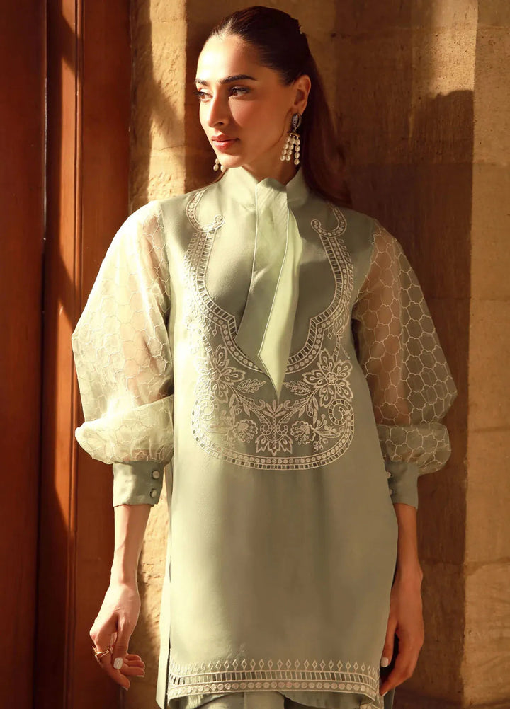 Sahar Pret Embroidered Organza 2 Piece Suit SSSF-RK-03 Olive Garden