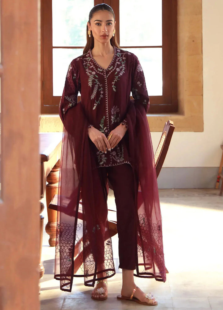 Sahar Pret Embroidered Raw Silk 3 Piece Suit SSSF-RR-08 Atelier Royale