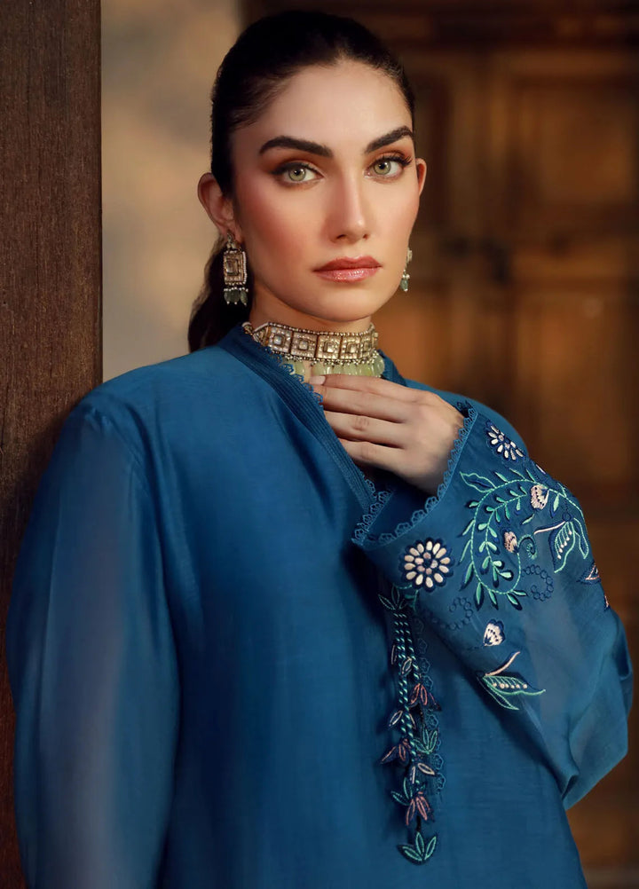 Sahar Pret Embroidered Silk 3 Piece Suit SSCSE-RR-06 Oceanic