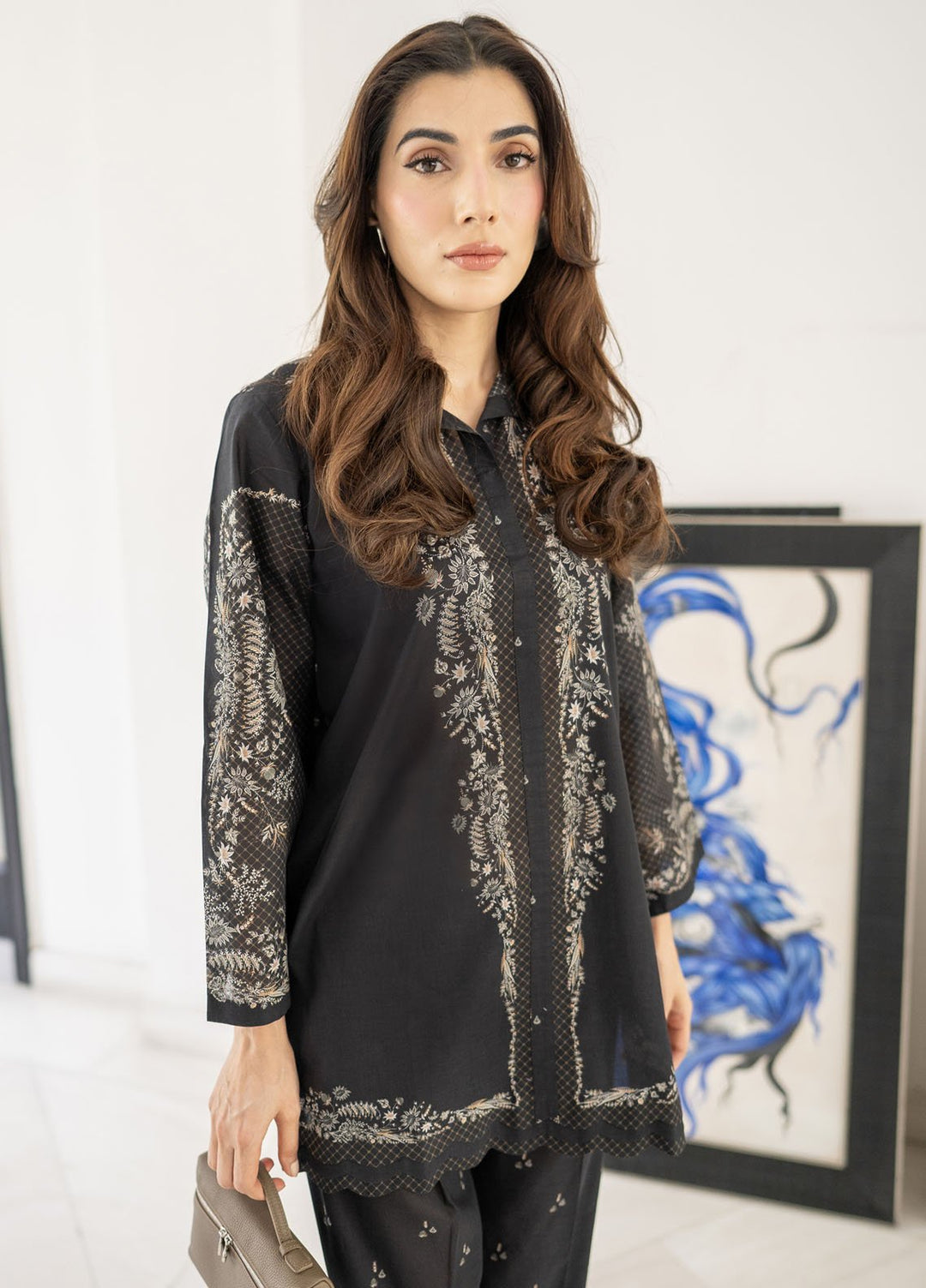 Sahar Pret Printed Cambric 2 Piece Suit Midnight Muse