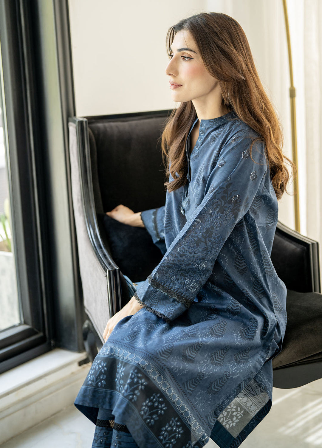 Sahar Pret Printed Cambric 2 Piece Suit Mughal Hue