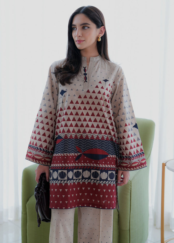 Sahar Pret Printed Lawn 2 Piece Suit SSCP-AA-V3-06 Coastal Geometry