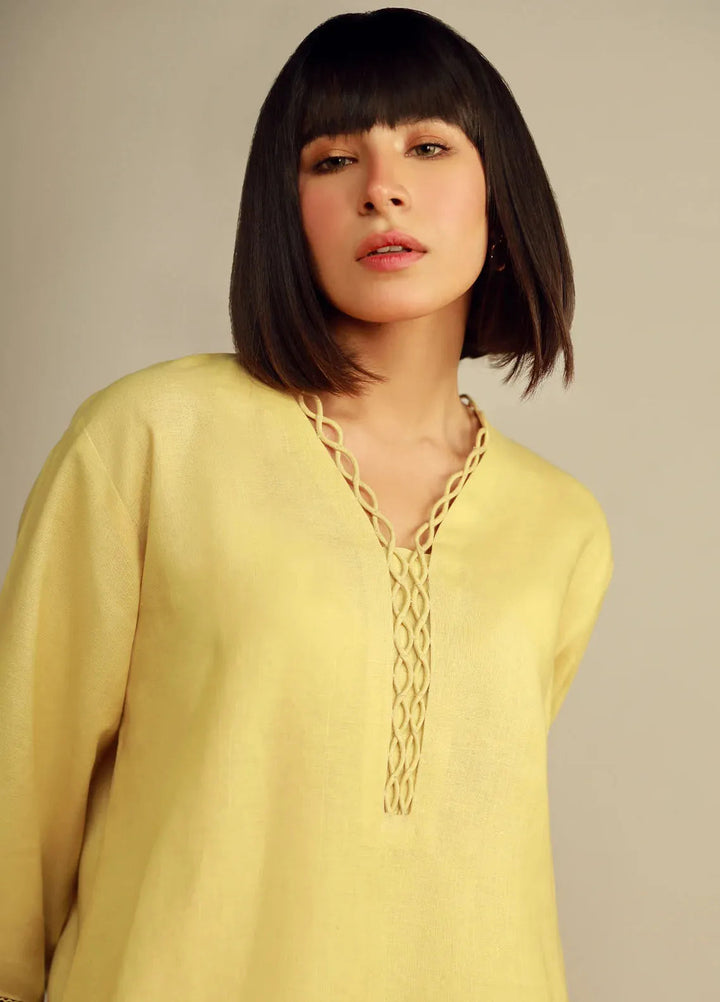 Sahar Pret Solid Cotton 2 Piece Suit SSCS-V2-RR-01 Celestial Glow
