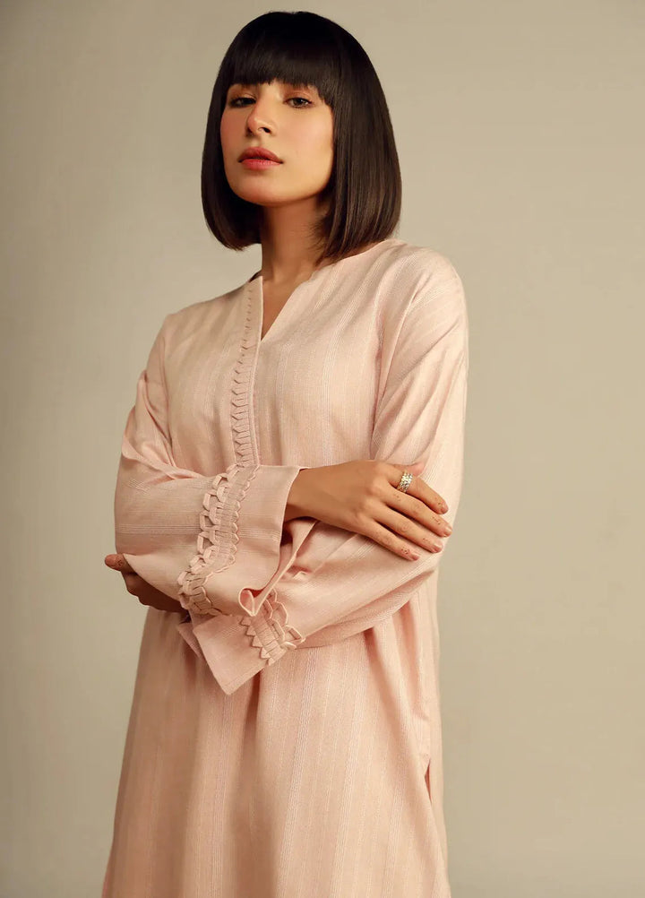 Sahar Pret Solid Cotton 2 Piece Suit SSCS-V2-RR-02 Sweet Peony