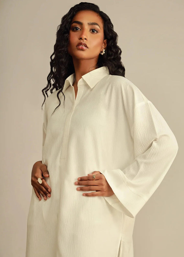 Sahar Pret Solid Crinkle 2 Piece Suit SSCS-V2-RR-03 Pure Essence