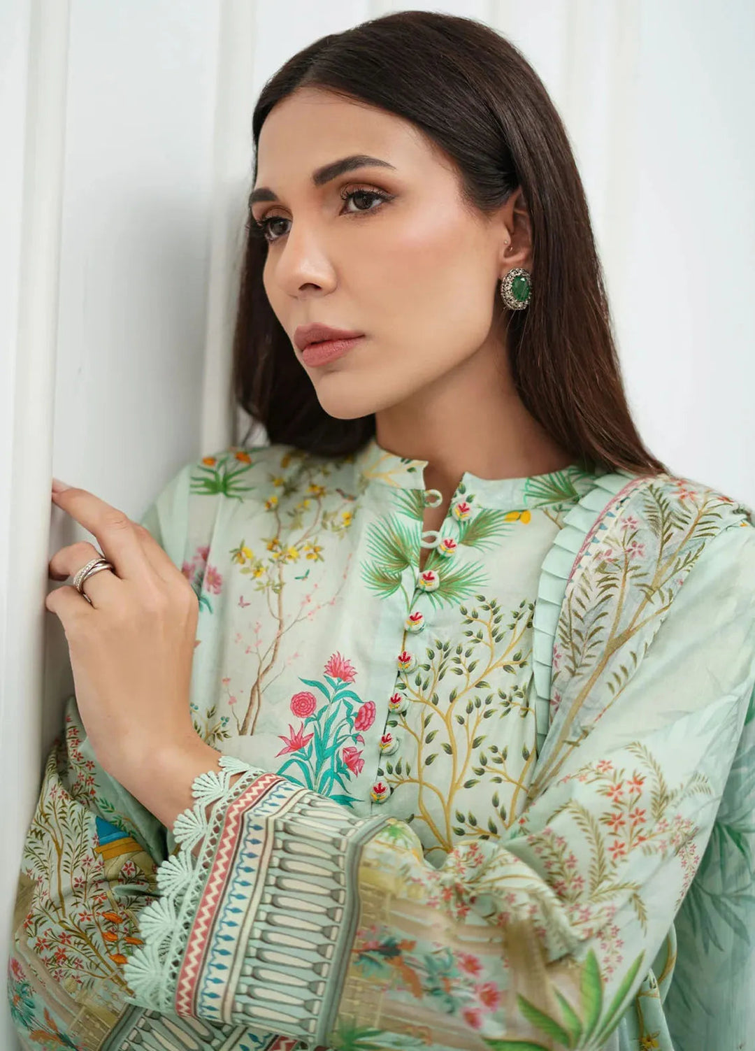 Sahar Printed Cambric Suits Unstitched 3 Piece SHR24FP CA-24-V1-02 - Fall Collection