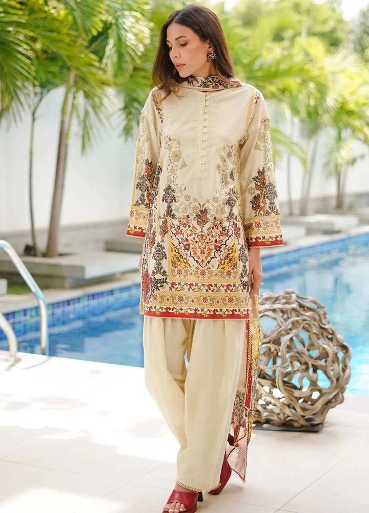 Sahar Printed Cambric Suits Unstitched 3 Piece SHR24FP CA-24-V1-04 - Fall Collection