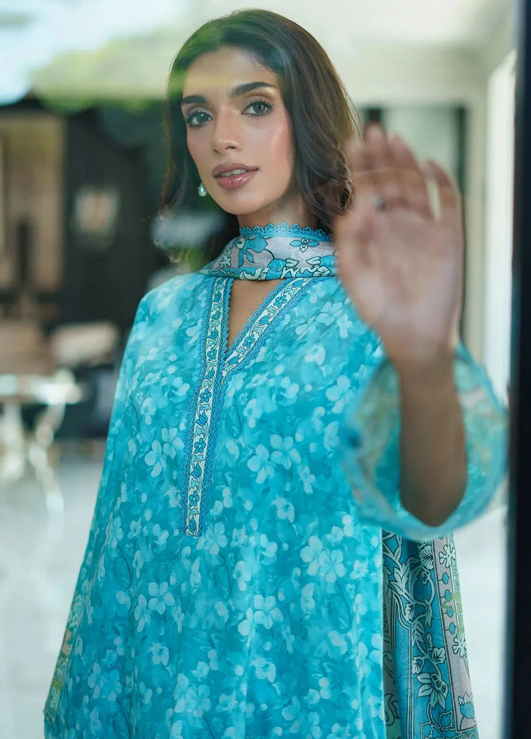 Sahar Printed Cambric Suits Unstitched 3 Piece SHR24FP CA-24-V1-05 - Fall Collection