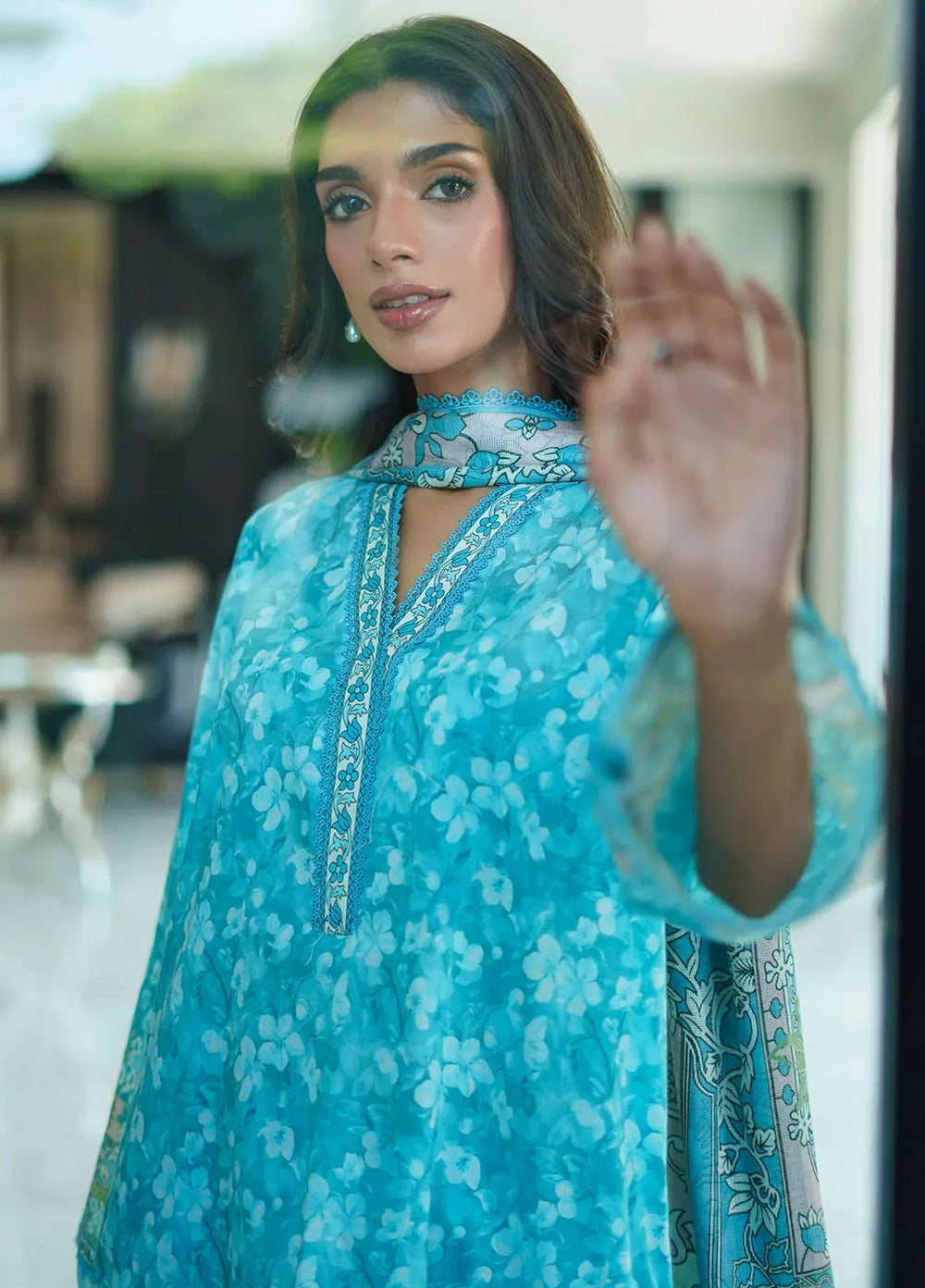 Sahar Printed Cambric Suits Unstitched 3 Piece SHR24FP CA-24-V1-05 - Fall Collection