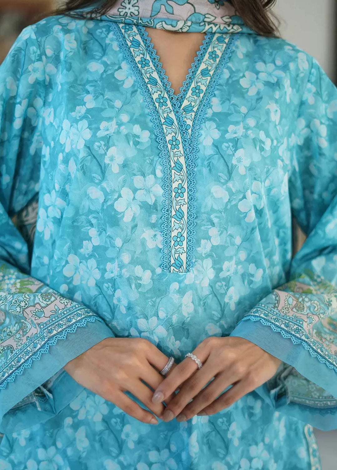 Sahar Printed Cambric Suits Unstitched 3 Piece SHR24FP CA-24-V1-05 - Fall Collection