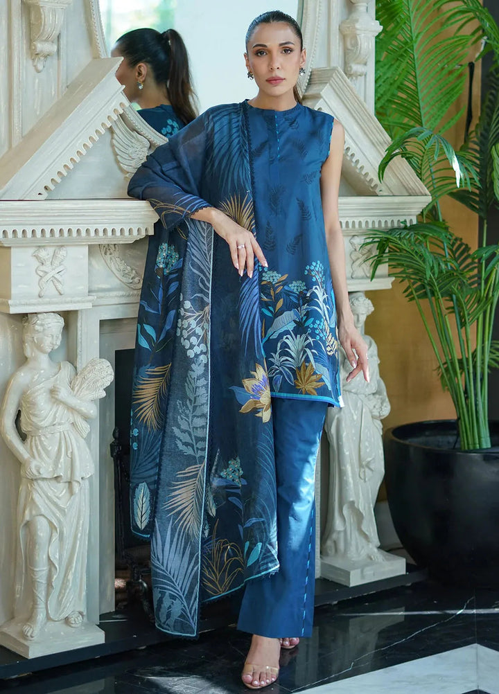 Sahar Printed Cambric Suits Unstitched 3 Piece SHR24FP CA-24-V1-06 - Fall Collection