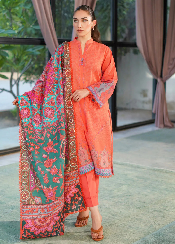 Sahar Printed Khaddar Suit Unstitched 3 Piece SHR24A KH-24-V2-01 - Winter Collection