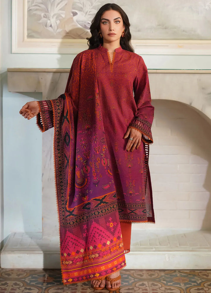 Sahar Printed Khaddar Suit Unstitched 3 Piece SHR24A KH-24-V2-05 - Winter Collection