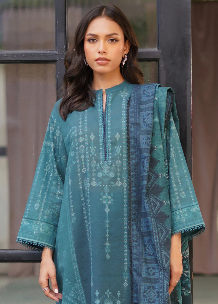 Sahar Printed Khaddar Suit Unstitched 3 Piece SHR24A KH-24-V2-08 - Winter Collection