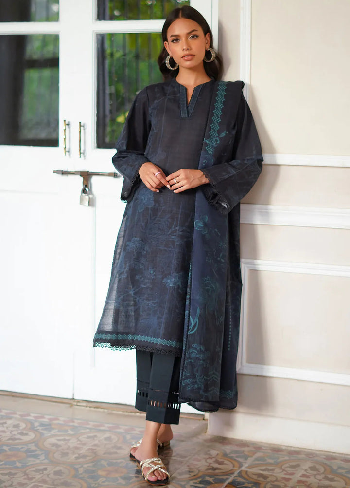 Sahar Printed Khaddar Suit Unstitched 3 Piece SHR24A KH-24-V2-09 - Winter Collection