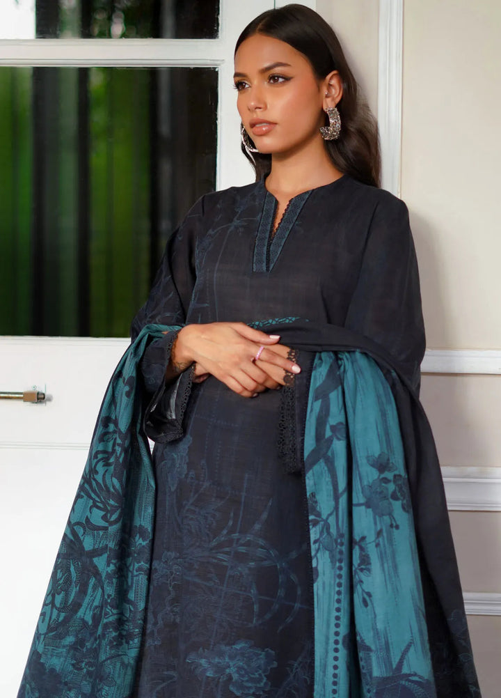 Sahar Printed Khaddar Suit Unstitched 3 Piece SHR24A KH-24-V2-09 - Winter Collection