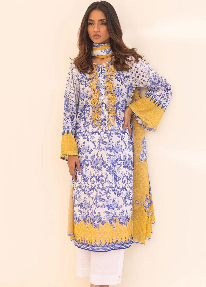 Sahar Printed Lawn Suits Unstitched 3 Piece SHR23L3 SL-PE-V2-RM-01 - Summer Collection