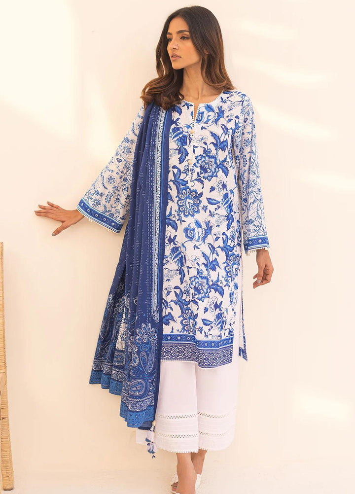 Sahar Printed Lawn Suits Unstitched 3 Piece SHR23L3 SL-WP-V2-RM-12 - Summer Collection