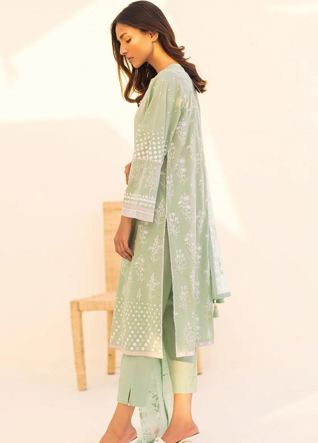 Sahar Printed Lawn Suits Unstitched 3 Piece SHR23L3 SL-WP-V2-YA-09 - Summer Collection