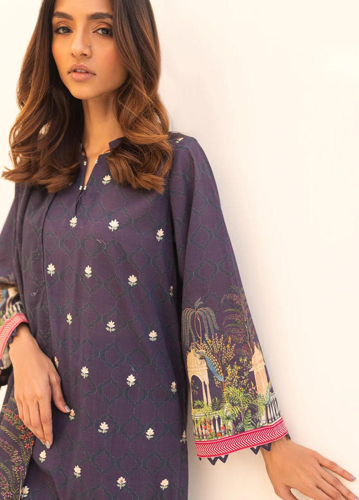 Sahar Printed Lawn Suits Unstitched 3 Piece SHR23L3 SL-PE-V2-YA-02 - Summer Collection
