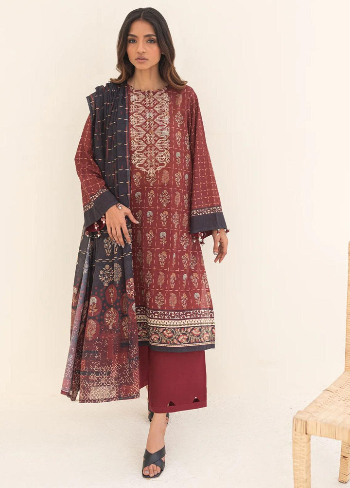 Sahar Printed Lawn Suits Unstitched 3 Piece SHR23L3 SL-PE-V2-YA-05 - Summer Collection