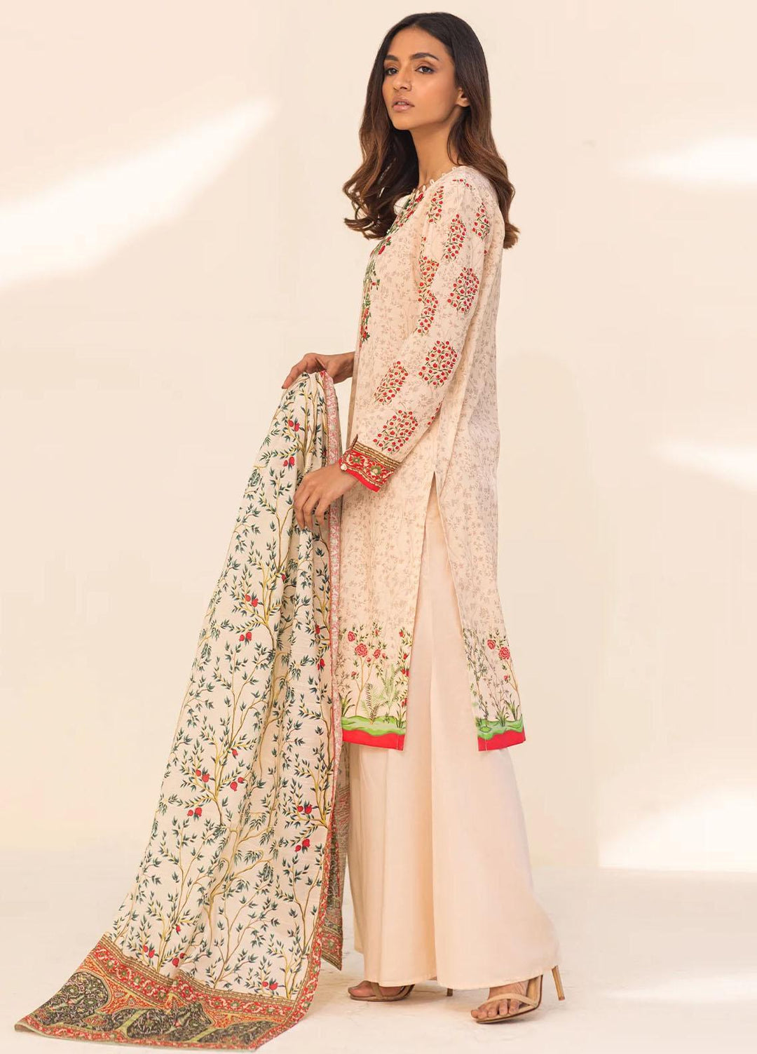 Sahar Printed Lawn Suits Unstitched 3 Piece SHR23L3 SL-PE-V2-YA-06 - Summer Collection