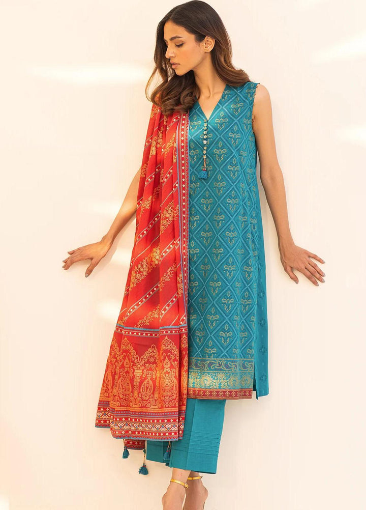 Sahar Printed Lawn Suits Unstitched 3 Piece SHR23L3 SL-WP-V2-RM-10 - Summer Collection