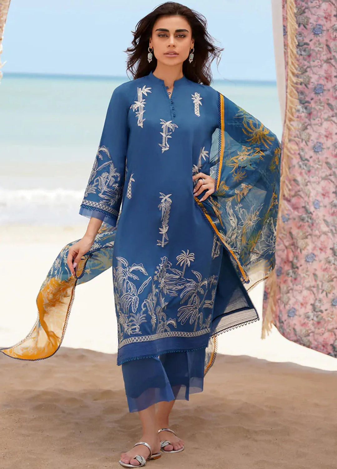 Sahar Printed Lawn Suit Unstitched 3 Piece SHR24F D-03 - Summer Collection