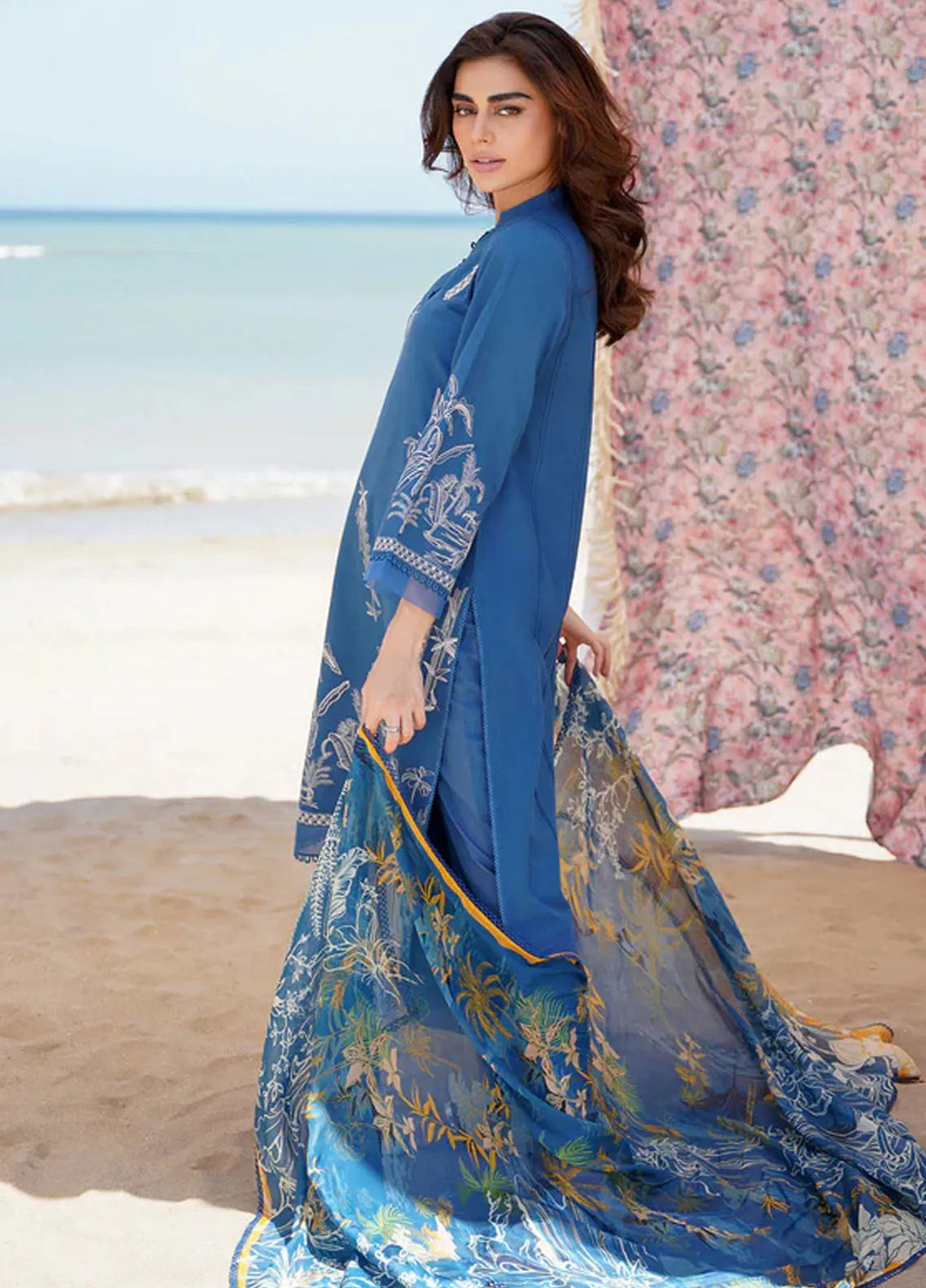 Sahar Printed Lawn Suit Unstitched 3 Piece SHR24F D-03 - Summer Collection