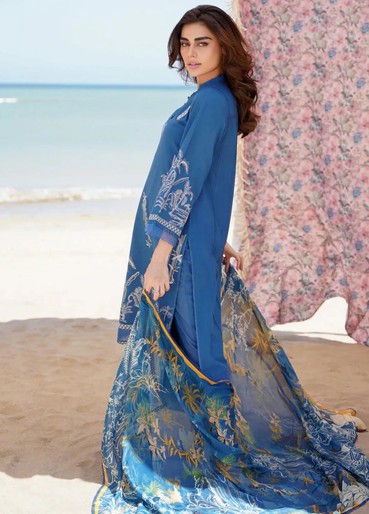 Sahar Printed Lawn Suit Unstitched 3 Piece SHR24F D-03 - Summer Collection