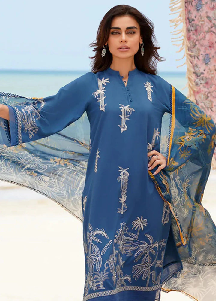 Sahar Printed Lawn Suit Unstitched 3 Piece SHR24F D-03 - Summer Collection