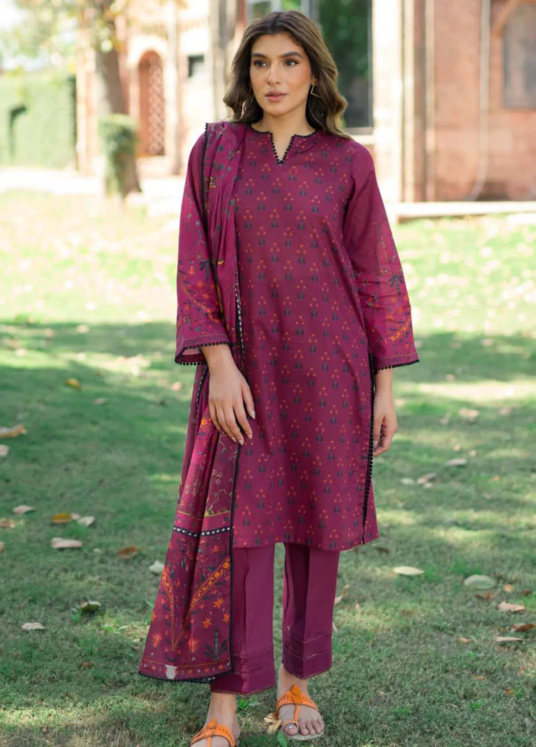 Sahar Printed Lawn Suit Unstitched 3 Piece SHR24S S24-PL-V2-02 - Summer Collection