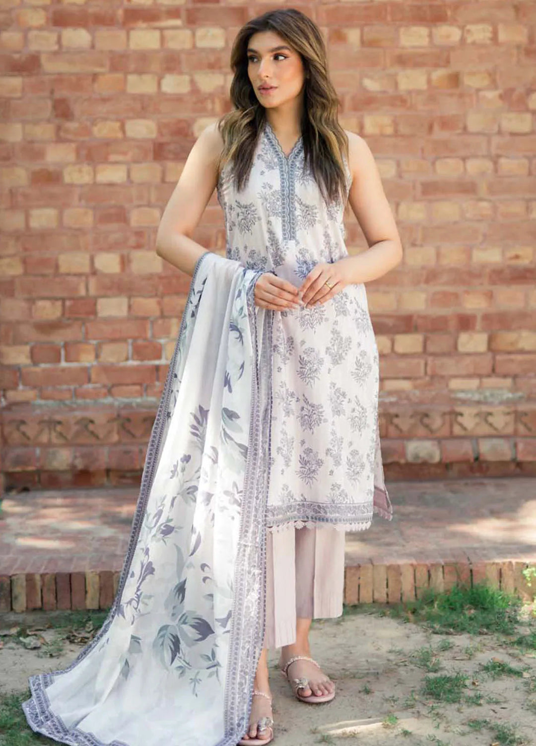 Sahar Printed Lawn Suit Unstitched 3 Piece SHR24S S24-PL-V2-08 - Summer Collection