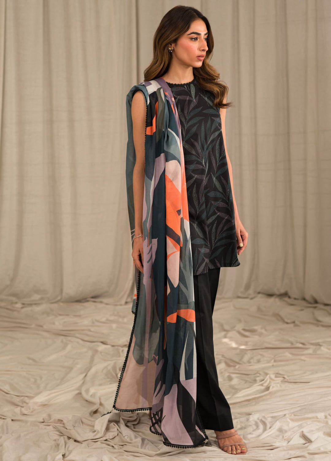 Sahar Printed Lawn Suits Unstitched 3 Piece SHR24PE S24-PL-V1-03 - Summer Collection