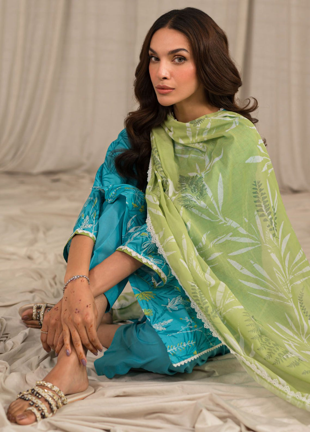 Sahar Printed Lawn Suits Unstitched 3 Piece SHR24PE S24-PL-V1-04 - Summer Collection