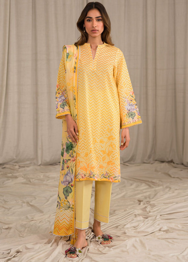 Sahar Printed Lawn Suits Unstitched 3 Piece SHR24PE S24-PL-V1-05 - Summer Collection
