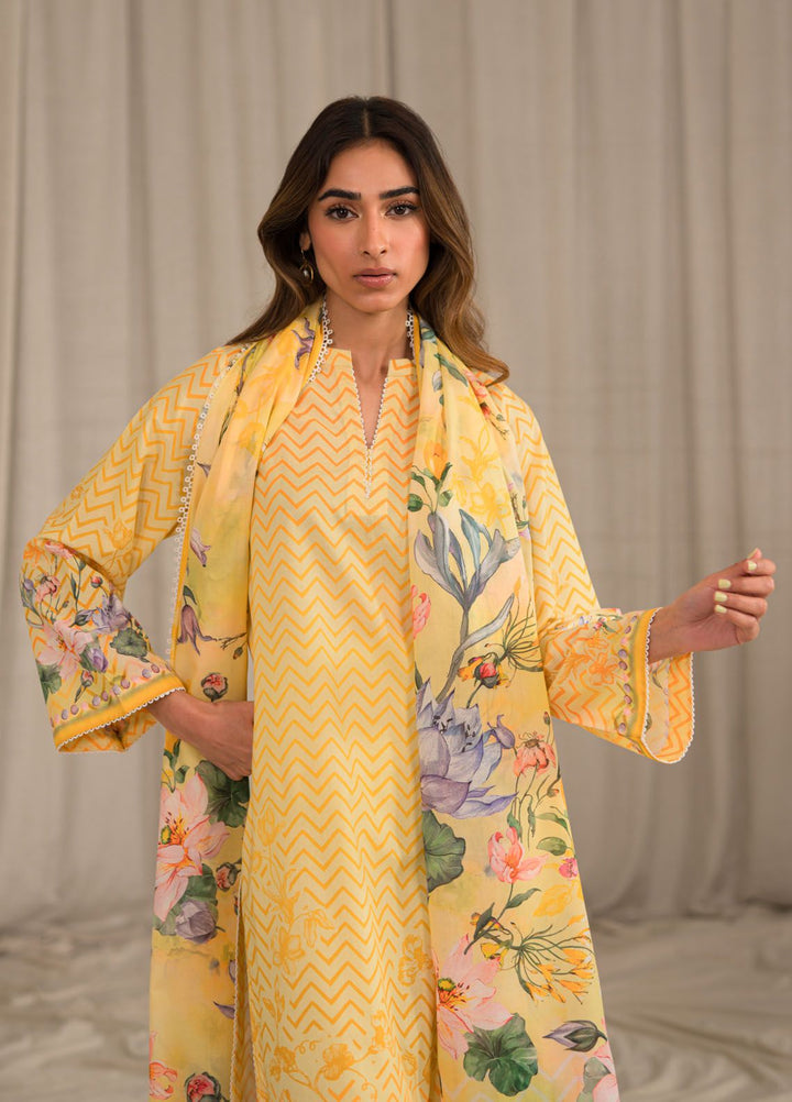 Sahar Printed Lawn Suits Unstitched 3 Piece SHR24PE S24-PL-V1-05 - Summer Collection