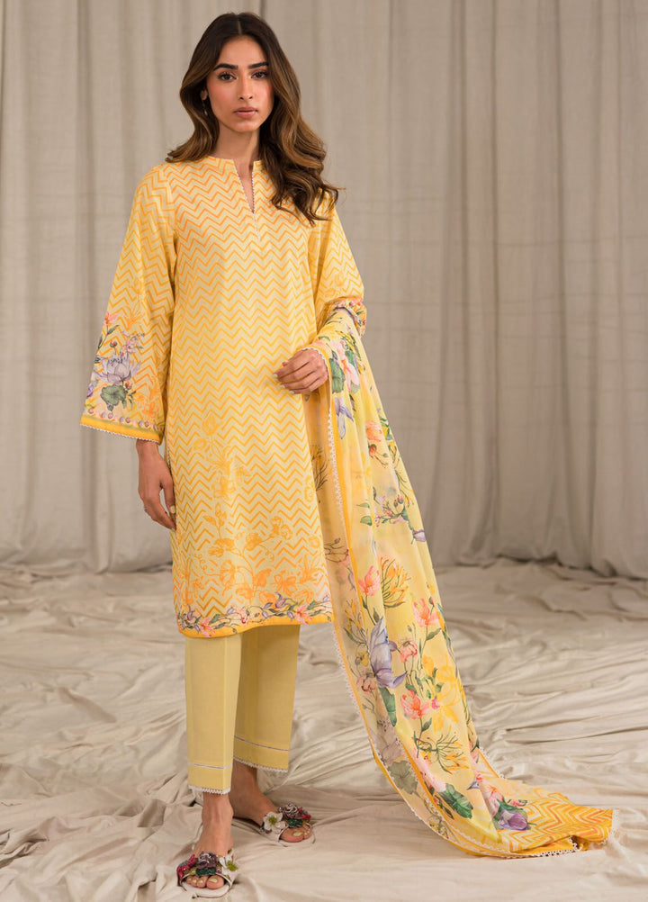 Sahar Printed Lawn Suits Unstitched 3 Piece SHR24PE S24-PL-V1-05 - Summer Collection