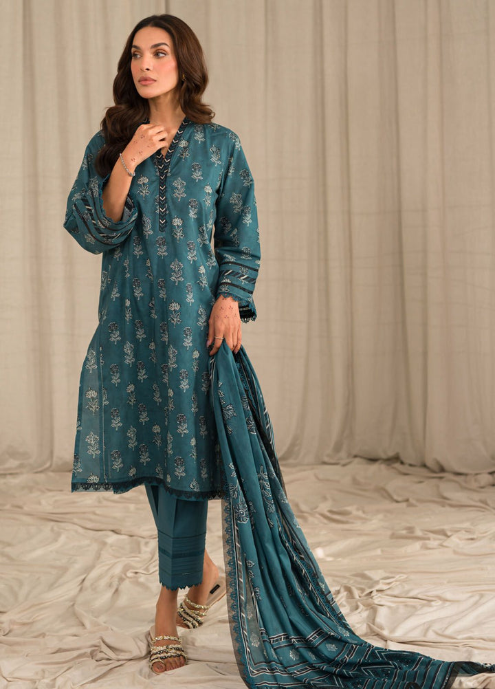 Sahar Printed Lawn Suits Unstitched 3 Piece SHR24PE S24-PL-V1-08 - Summer Collection