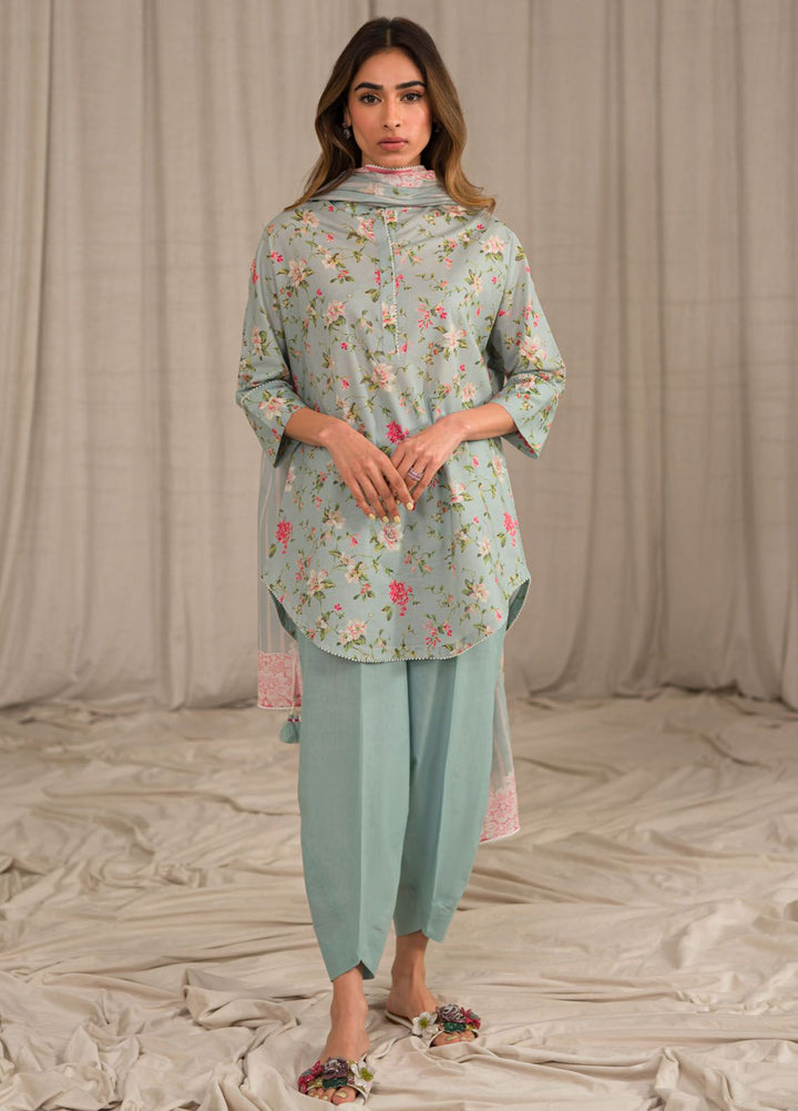 Sahar Printed Lawn Suits Unstitched 3 Piece SHR24PE S24-PL-V1-10 - Summer Collection