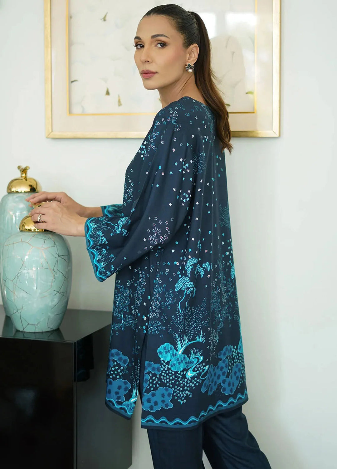 Sahar Printed Marina Suits Unstitched 2 Piece SHR24FP MT-V1-24-02 - Fall Collection